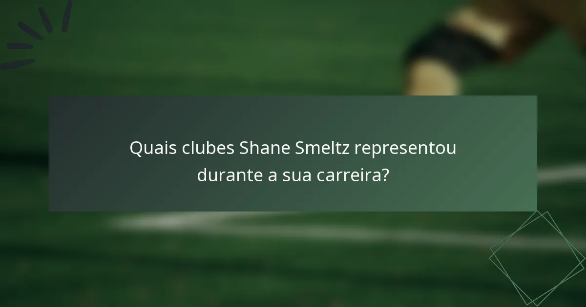 Quais clubes Shane Smeltz representou durante a sua carreira?